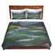 Millwood Pines Orlando Hooshang Khorasani Maroon Bells Microfiber Duvet Cover Set Microfiber in Blue/Brown/Green | Twin | Wayfair