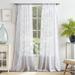 Martha Stewart Aster Acanthus Floral Sheer Rod Pocket Curtain Panels Polyester/Rayon | 95 H in | Wayfair 1D72530AWT