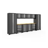 NewAge Products Bold Series 12 Piece Steel Garage Storage Cabinet Set in Gray | 77.25 H x 156 W x 18 D in | Wayfair 50432