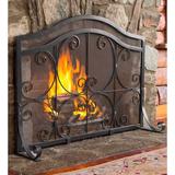 Evergreen Enterprises, Inc Crest Flat Guard Fireplace Screen Iron, Steel in Gray | 31 H x 38.5 W x 13 D in | Wayfair 13914 CO