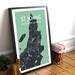 Wrought Studio™ 'St. Johns City Map' Graphic Art Print Poster in Dream Paper in Black/Green | 17 H x 11 W x 0.05 D in | Wayfair