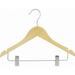 Only Hangers Inc. Flat Wooden Suit Hanger w/ Clip for Suit/Coat Wood/Metal in Brown | 10 H x 17 W in | Wayfair NH102-25