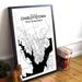 Wrought Studio™ 'Charlottetown City Map' Graphic Art Print Poster in Ink Paper in Black/Gray | 17 H x 11 W x 0.05 D in | Wayfair