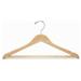 Only Hangers Inc. Flat Wooden Suit Non-Slip Hanger w/ Bar for Dress/Shirt/Sweater Wood/Metal in Brown | 8 H x 15 W in | Wayfair NH601-100