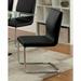 Orren Ellis Ballymena Side Chair Upholstered/Genuine Leather in Black | 36 H x 17 W x 21 D in | Wayfair ORNE8725 44337212