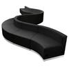 Flash Furniture Hercules Alon 10 Pc LeatherSoft Modular Reception Configuration w/Taut Back &Seat Faux Leather | Wayfair ZB-803-400-SET-BK-GG