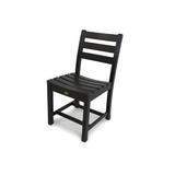 Trex Outdoor Monterey Bay Dining Side Chair Plastic/Resin in Black | 34 H x 17 W x 21.25 D in | Wayfair TXD100CB