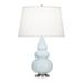 Robert Abbey Small Triple Gourd 24.5" Table Lamp Silk/Ceramic/Metal in Gray/Blue | 24.5 H x 16 W x 16 D in | Wayfair 291X