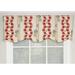 Red Barrel Studio® Cian Floral Cotton Scalloped 51" Window Valance redCotton Blend | 15 H x 51 W x 3 D in | Wayfair RDBA4452 45301303