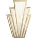 Robert Abbey Empire 1 - Light Flush Mounted Sconce Glass/Metal in Yellow | 11 H x 7 W x 4 D in | Wayfair 228