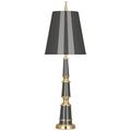 Jonathan Adler Versaille 25" Table Lamp Metal/Fabric in Gray/Yellow | 25 H x 8 W x 8 D in | Wayfair A900