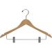Rebrilliant Wooden Combo Hanger w/ Adjustable Cushion Clips for Skirt/Pants Wood in Gray/Brown | 11 H x 17 W in | Wayfair REBR3557 41078133