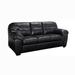Red Barrel Studio® Bellamy 88.5" Genuine Leather Pillow Top Arm Sofa Genuine Leather in Black, Size 38.0 H x 88.5 W x 37.5 D in | Wayfair