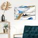 Art Remedy Abstract Flowing Shades - Painting Print on Canvas in Blue/White | 10 H x 15 W x 1.5 D in | Wayfair 30195_15x10_CANV_XHD