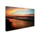 Trademark Fine Art 'Lakeview Sunset' by Jason Shaffer Photographic Print on Wrapped Canvas in Blue/Orange | 12 H x 19 W x 2 D in | Wayfair