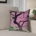 Red Barrel Studio® Olney Japanese Maple Tree Throw Pillow in Pink | 20 H x 20 W in | Wayfair RDBT2771 41372546