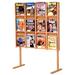 Rebrilliant Matas Wood Magazine Rack Wood/Plastic in Brown | 53 H x 39.75 W x 16 D in | Wayfair REBR4582 43470169