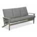 Winston Porter Chrisa Patio Sofa w/ Cushions Plastic/Metal in Gray/Blue | 38 H x 74.5 W x 31 D in | Wayfair C97900B4A1954C18941DE6311A105550