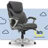 Serta at Home Serta Bryce Executive Office Chair w/ Patented AIR Lumbar Technology & Layered Body Pillows Upholstered, in Gray/Brown | Wayfair