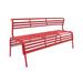 Safco Products Company CoGo Steel Garden Outdoor Bench Metal in Red | 30 H x 60 W x 25 D in | Wayfair 4368RD