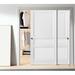 Standard Door - SARTODOORS Lucia Paneled Wood Sliding Closet White Doors Wood in Brown/White | 80 H x 64 W in | Wayfair LUCIA31DBD-BEM-64