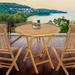 Highland Dunes Cosper Folding Solid Wood Dining Table Wood in Black | 31 H x 35 W x 35 D in | Outdoor Dining | Wayfair