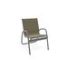 Latitude Run® Gardenella Stacking Patio Dining Armchair Sling in Gray | 34 H x 24 W x 28.5 D in | Wayfair CED3F91B326D4583BF4796F3C51030F5