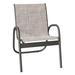 Latitude Run® Gardenella Stacking Patio Dining Armchair Sling in Gray | 34 H x 24 W x 28.5 D in | Wayfair 615C5CD9ADBD4062BDDE658308B70AEF