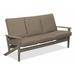 Winston Porter Chrisa Patio Sofa w/ Cushions Plastic/Metal in Gray/Blue/Brown | 38 H x 74.5 W x 31 D in | Wayfair E2ED2BB6E2E143FCB22E43190F2BC8D7