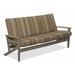 Winston Porter Chrisa Patio Sofa w/ Cushions Plastic/Metal in Gray/Blue/Brown | 38 H x 74.5 W x 31 D in | Wayfair 6E8C379DAC3D4B4FB44127B94708B60F