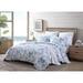 Tommy Bahama Home Tommy Bahama Freeport Cotton Reversible Quilt Set Polyester/Polyfill/Cotton in Blue | Twin Quilt + 1 Standard Sham | Wayfair
