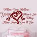 Sweetums Wall Decals When You Follow Your Heart Wall Decal Vinyl in Red | 22 H x 48 W in | Wayfair 1363Cranberry