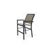 Telescope Casual Bazza Stacking Patio Dining Chair Sling in Black | 43.5 H x 26.5 W x 26.5 D in | Wayfair Z18875301