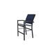 Telescope Casual Bazza Stacking Patio Dining Chair Sling in Black | 43.5 H x 26.5 W x 26.5 D in | Wayfair Z18813D01