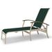 Red Barrel Studio® Hinch Marine Grade Sling Reclining Chaise Lounge Metal in Brown | 39 H x 31 W x 65.5 D in | Outdoor Furniture | Wayfair
