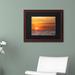 Trademark Fine Art 'Fishing Boat Sunset' by Jason Shaffer Framed Photographic Print Canvas, Wood in Orange | 0.5 D in | Wayfair JS0048-B1114BMF
