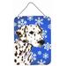 The Holiday Aisle® Winter Snowflakes Holiday Print on Plaque Metal in Blue | 16 H x 12 W x 0.02 D in | Wayfair THLA3547 39946205