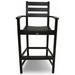 Trex Outdoor Monterey Bay Bar Arm Chair Plastic in Black | 47.13 H x 24.5 W x 21.75 D in | Wayfair TXD202CB