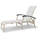 Red Barrel Studio® Hinch Marine Grade Sling Reclining Chaise Lounge Metal in Brown | 39 H x 31 W x 65.5 D in | Outdoor Furniture | Wayfair