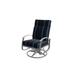 Red Barrel Studio® Hinch Swivel Patio Chair w/ Cushions in Gray | 43 H x 27.25 W x 35.75 D in | Wayfair 4E1D36BDE50943CD9C98B36C2BFD50C8
