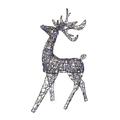 The Holiday Aisle® Spun Glitter Deer LED Lights in Black | 42 H x 22 W x 10 D in | Wayfair THDA6035 43024544