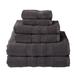Breakwater Bay Glasco 6 Piece Set Turkish Cotton Bath Towel Terry Cloth/Turkish Cotton in Gray/Black | 27 W in | Wayfair