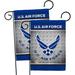 Breeze Decor American Air Force - Impressions Decorative 2-Sided Polyester 19 x 13 in. Garden flag in Gray/Blue | 18.5 H x 13 W in | Wayfair