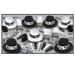 The Holiday Aisle® Swing Party Hat Set in White/Black | Wayfair THDA7913 43483256