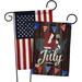 Breeze Decor 4Th of July Impressions Decorative 2-Sided 19 x 13 in. Garden Flag, Polyester in Black | 18.5 H x 13 W in | Wayfair