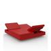 Vondom Vela - Daybed w/ 4 Reclining Backrests - Lacque Plastic in Red | 15.75 H x 70.75 W x 78.75 D in | Outdoor Furniture | Wayfair 54104F-RED