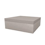 Vondom Jut Lacquered Outdoor Ottoman w/ Cushion Plastic in Gray/Brown | 15.75 H x 47.25 W x 47.25 D in | Wayfair 44414F-TAUPE