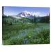 East Urban Home 'Incoming Fog on Mount Rainier' Photographic Print on Canvas in Green | 29.88 H x 36 W x 1.5 D in | Wayfair URBH8706 38408071