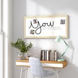 Wrought Studio™ You are the Reason Wall Mounted Magnetic Board Manufactured Wood/Metal in Brown/Gray | 6 H x 12 W x 2 D in | Wayfair