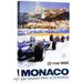 Global Gallery 'Monaco Grand Prix 1966' by Michael Turner Vintage Advertisement on Wrapped Canvas in Blue/Brown/Yellow | Wayfair GCS-294741-22-142